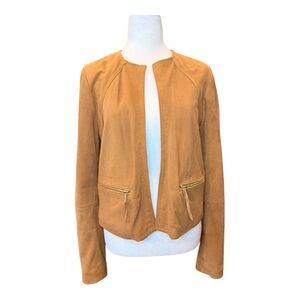 Neiman Marcus Exclusive Brown Suede Moto Jacket, NWOT